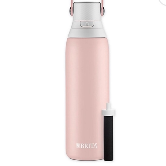 Brita Stainless Steel Water Filter Bottle, Rose Colored 20 oz capacity - Picture 1 of 11